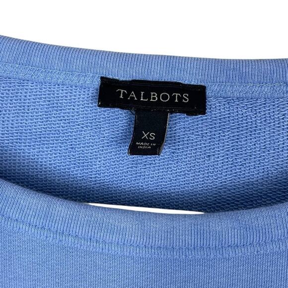 Talbots Hummingbird Sweatshirt Pullover Preppy Classic Nature Blue Size XS - Picture 8 of 10